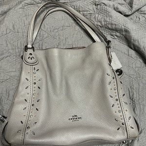 COACH studded detail shoulder bag